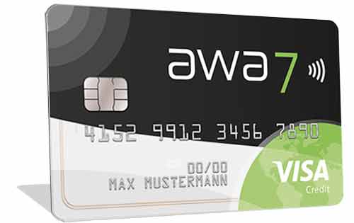 awa7® Visa Kreditkarte beantragen